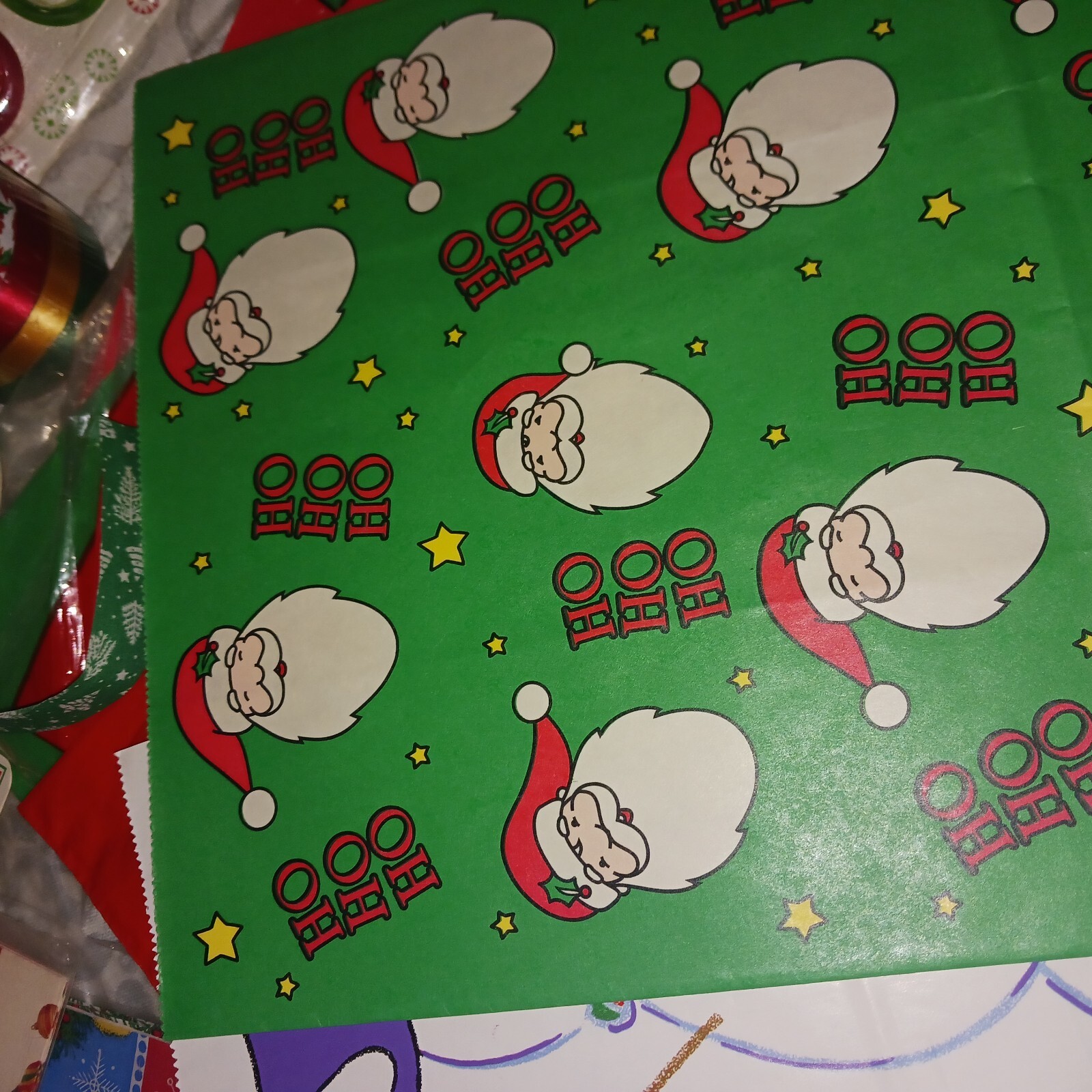 Vintage Gift Wrapping Paper Bags Ribbon Christmas Holiday Sheets Lot Teddy Bears