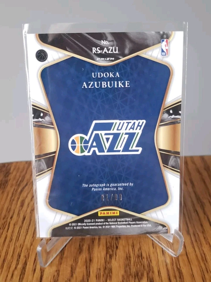 2020 Panini Select Signatures Neon Green Prizm /99 Udoka Azubuike Rookie Auto-RL - Image 2 of 2