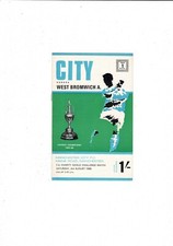 1968 Manchester City v West Bromwich Albion Charity Shield Football Programme