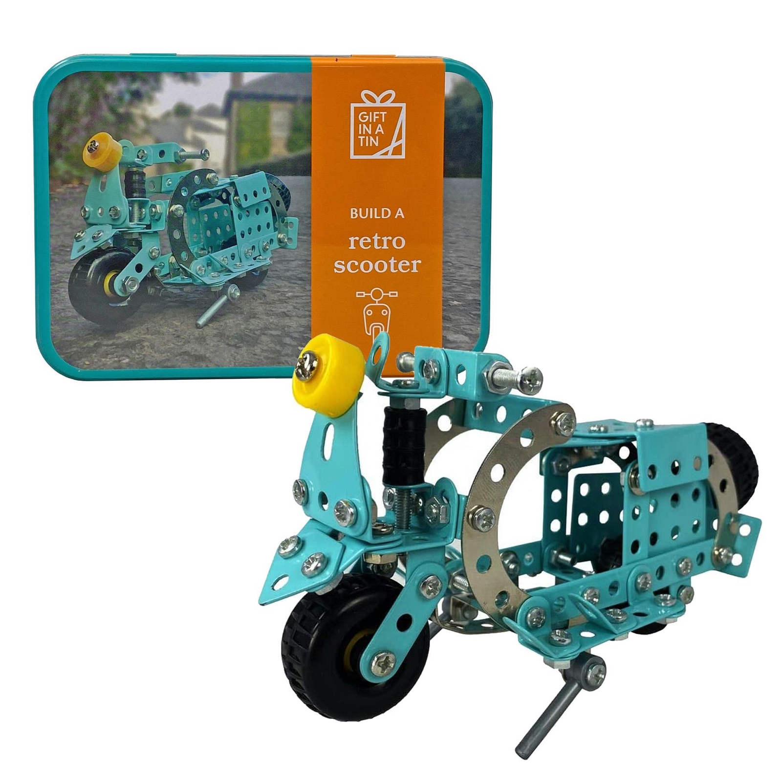 Gift in A Tin Craft / Activity Set Age 8+ - Build a Retro Scooter