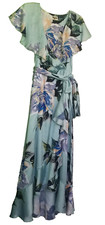Show Me Your Mumu Sz Small Mint To Be Jess Ruffle Midi Dress Blue Floral Popover