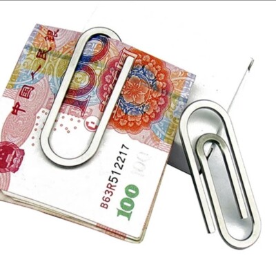 Stainless Steel Paperclip Money Clip Metal Credit Card Wallet