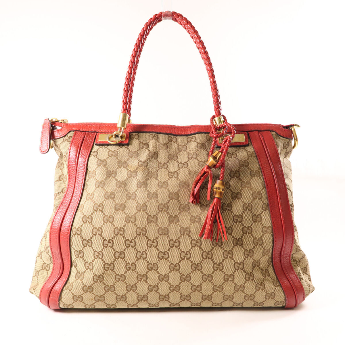 GUCCI GG GHW Shoulder Handbag 269946 Canvas Red Brown | eBay GUCCI GG GHW Shoulder Handbag 269946 Canvas Red Brown | eBay