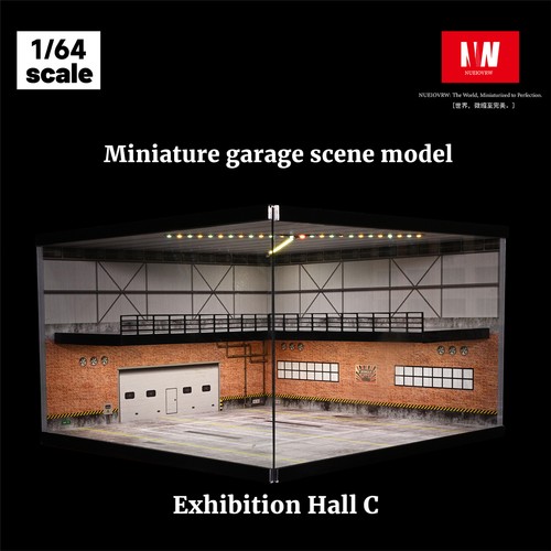 Diorama 1/64 Diecast Car Garage Model LED Lighting Showroom Scene Case Model Toy - Picture 25 of 104