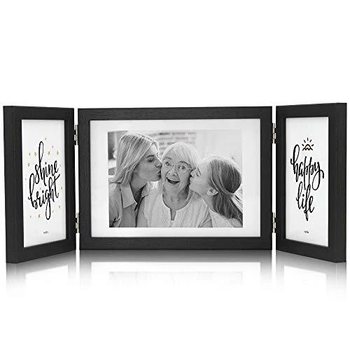 4 Opening Picture Frame 5x7 - Collage Black & White Frame