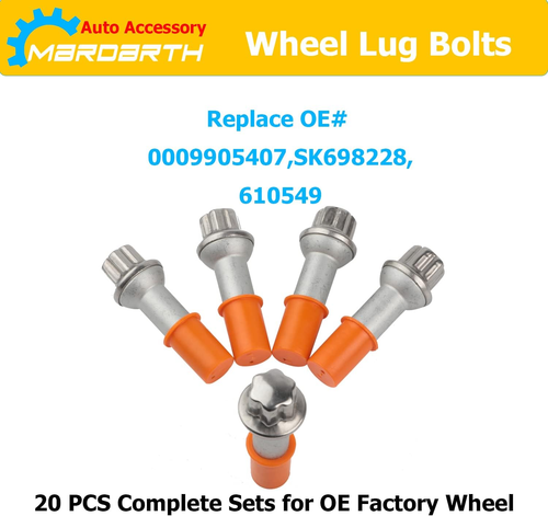 14Mm X 1.5 Wheel Lug Bolt OE Factory Wheel 0009905407 Compatible with ML500 S550 - Picture 5 of 6