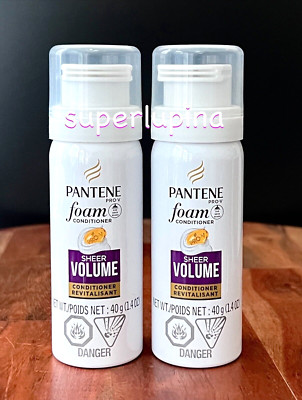 2x Pantene Foam Sheer Volume Conditioner NEW Travel Size 1.4 oz