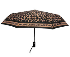 Michael Kors Automatic Open Close Umbrella Leopard