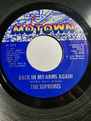 The SUPREMES -Back in My Arms Again / Whisper You Love Me Boy - Motown VG F200