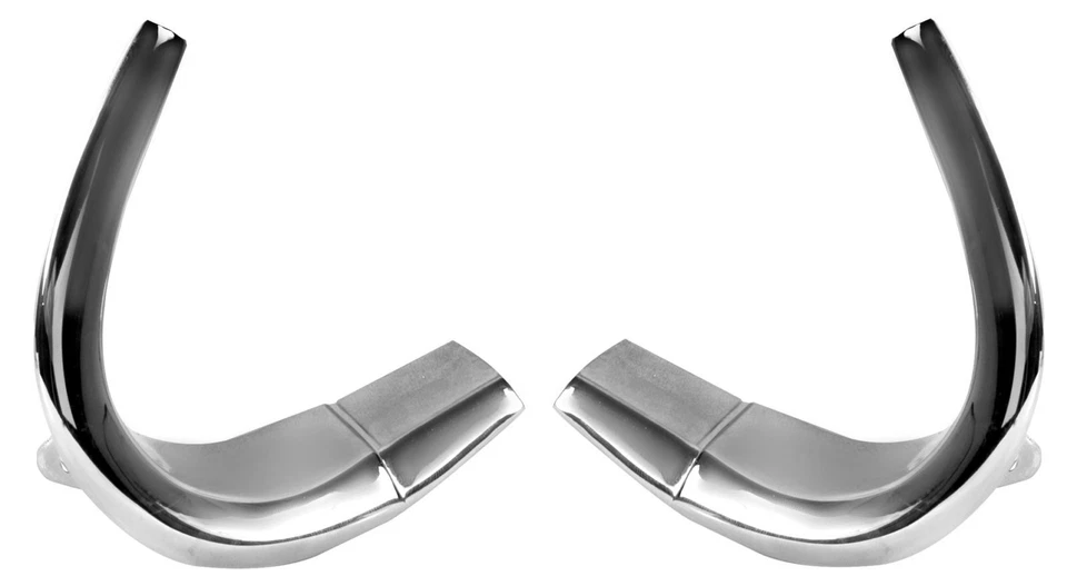 1966 1967 Chevrolet Nova Chevy II Outside Quarter Window Moldings Pair - Image 2 of 2