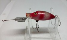 VINTAGE Heddon Tiny Go Deeper Runt Red/Silver Flash 1 3/4" Crankbait Fish Lure
