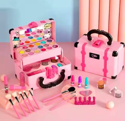 Kinder Make-up Kosmetik Spielbox Prinzessin Make Up Mädchen Spielzeug Spielset