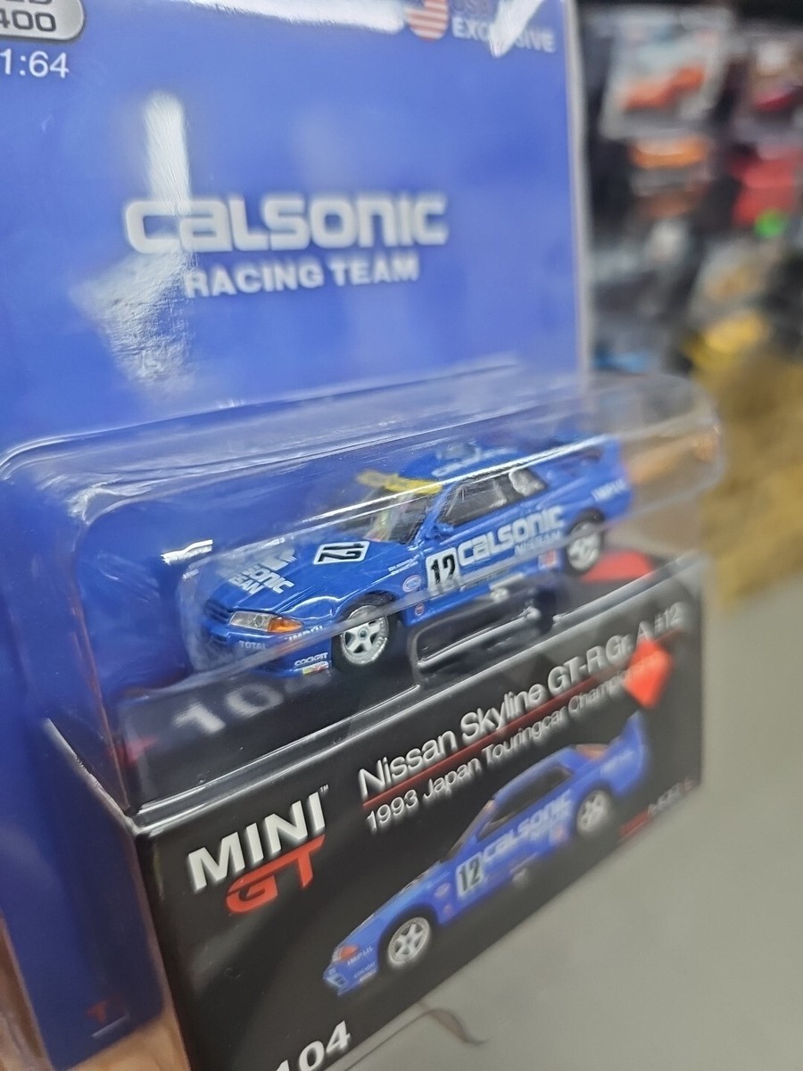ミニカー Nissan Skyline GT-R (R32) Calsonic #12 MINI GT 104 Nissan Skyline GT-R R32 Gr. A #12 Calsonic 1993