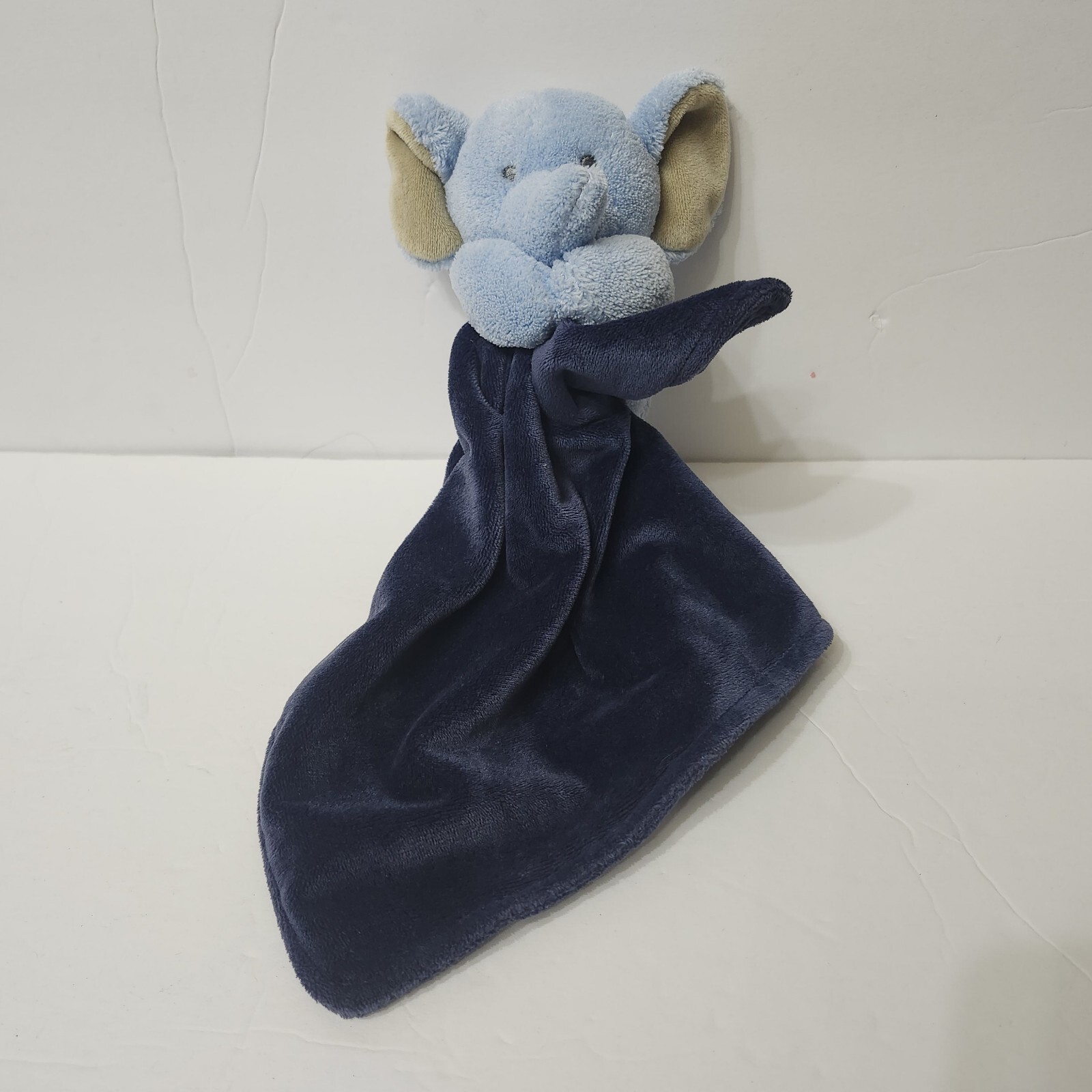 Carters Lovey Security Blanket Plush Elephant Navy Blue Rattle Baby NO TAG