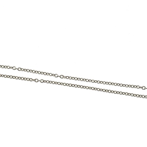 14k White Gold Diamond Circle Pendant Necklace .98 Cts - Picture 3 of 10