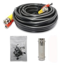 New 20 ft Pre-Made All-in-One Rg59 Siamese Cable and Power CCTV Security Came...