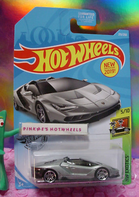 2019 Hot Wheels '16 LAMBORGHINI CENTENARIO ROADSTER #213 ☮ silver