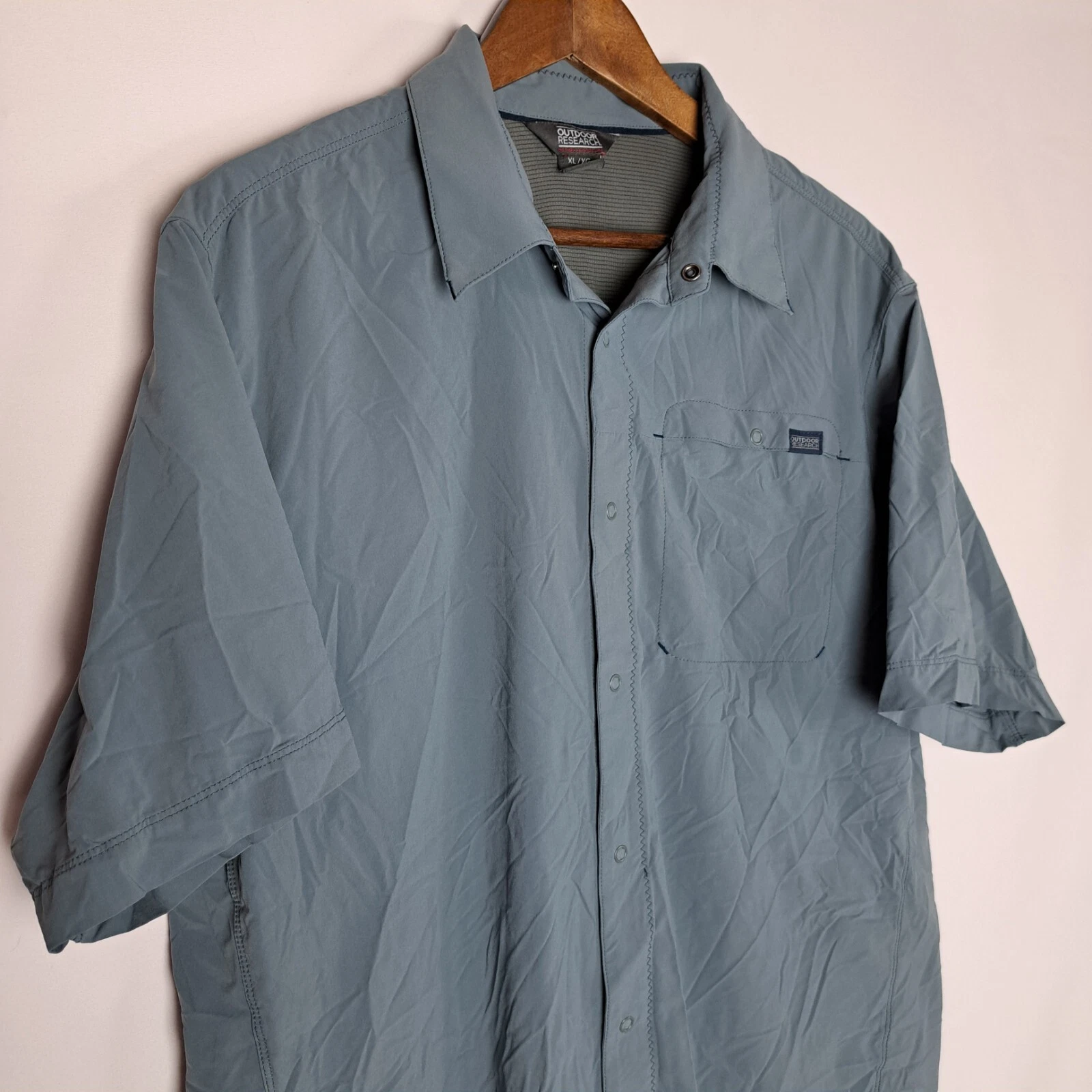 outdoor-research snap short sleeve 1 chest pocket packable shirt