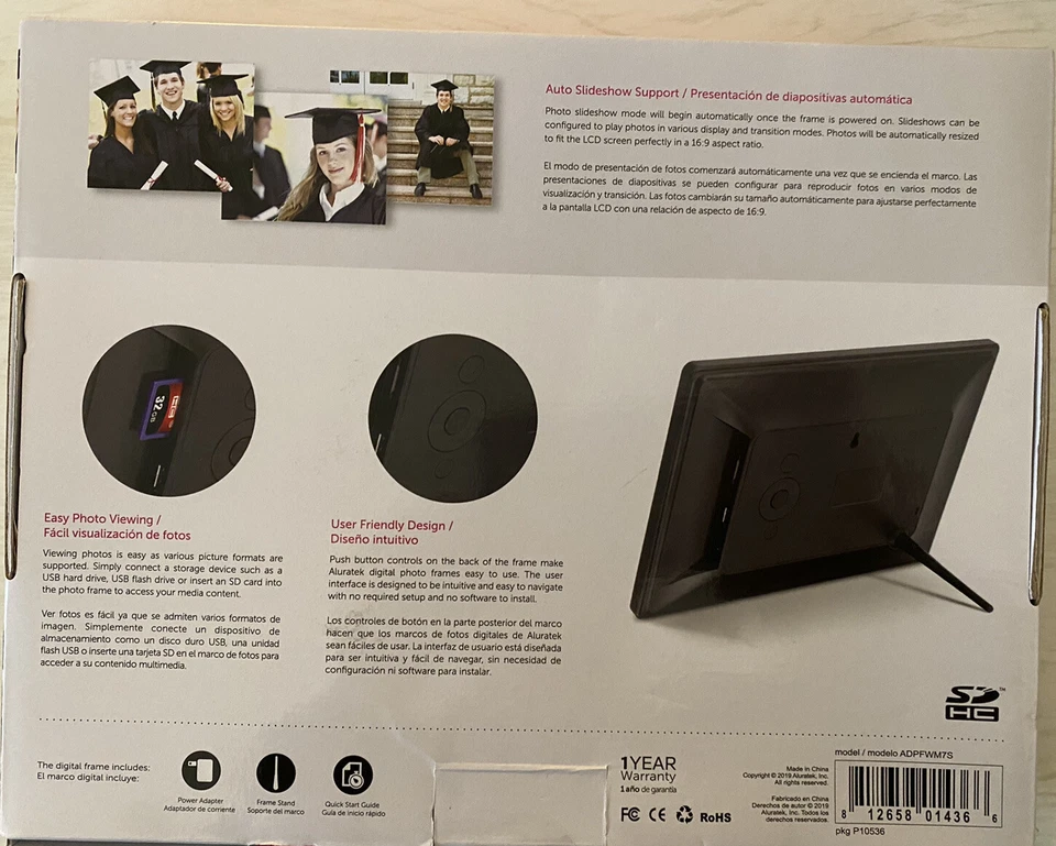 Aluratek 7” Digital Photo Frame - Image 2 of 4