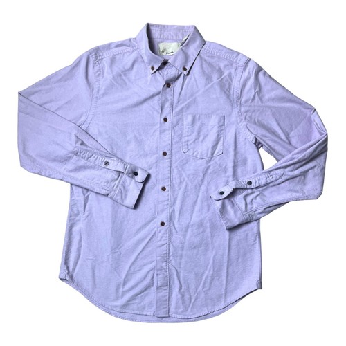 Trovata Shirt Mens Purple Medium Cotton Unisex Long Sleeve Solid - Picture 2 of 12