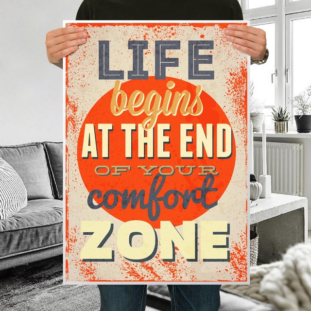 Life Inspirational Motivational Quotes Silk Fabric Poster Decor 16"x24