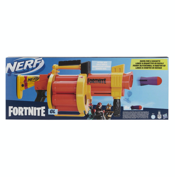 Nerf Gun Fortnite GL Blaster Grenade Launcher Boy's Toy Gun Gift Kid Foam  Rocket