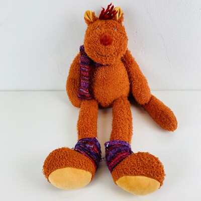 Moulin Roty Le Roty Meow Katze Plüschtier Stofftier 55cm Orange Schal Stulpen