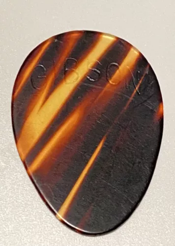 Vintage Guitar Picks-1940’s Gibson- Arch Logo Teardrop-Heavy Celluloid-Unused