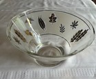 Vintage Libbey Gold Leaf Frosted Glass Chip / Salad Bowl 10.5" — photo 3
