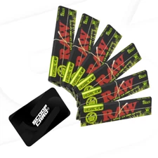 6 Packs RAW Classic Black Organic King Size Slim Slow Burning Papers