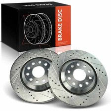 Rear Left & Right Side Drilled Brake Rotor for Volkswagen Arteon 2019-2023 CC