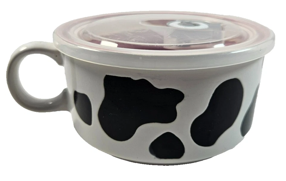Boston Warehouse Souper Mug Food Storage Container, Cow 22 oz - Image 3 of 4