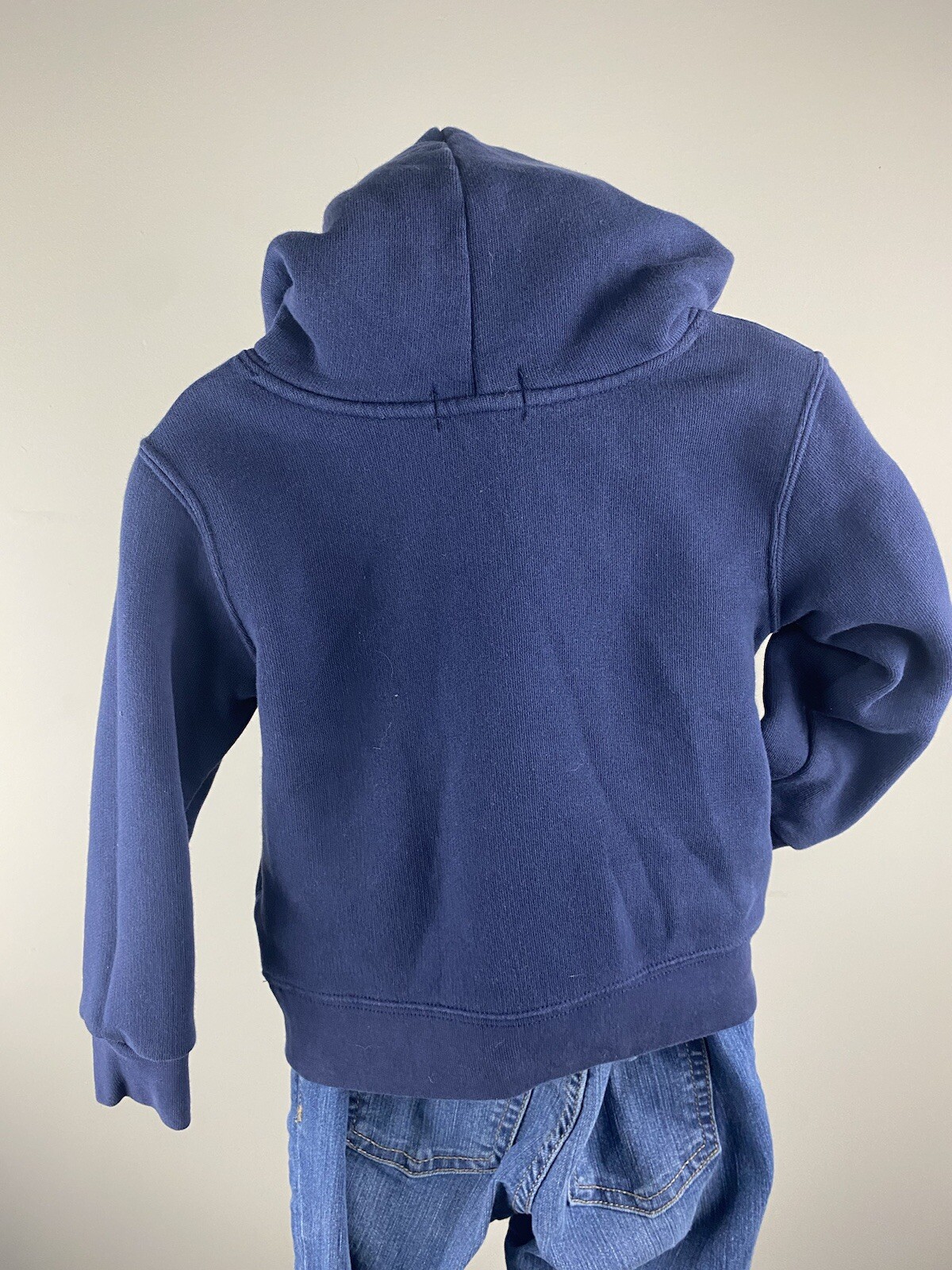 Polo Ralph Lauren felpa bambino 3T ricamata blu navy tripla pony felpa con cappuccio