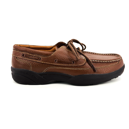 Mens 11 W Wide Dr Comfort Patrick Brown Leather Orthopedic Diabetic Shoes 8520
