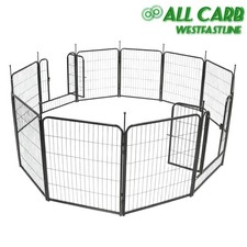 Dog Playpen Outdoor Dog Pen Indoor Heavy Duty Puppy Exercise Pen Metal Pet Fence