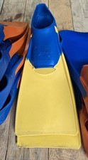 FINIS Long Floating Fins - Swimming Fins BLUE/YELLOW KIDS SIZE 1-3  2Aisle 