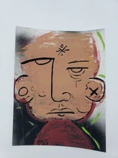 Outsider Folk Art Oil Painting "Human" 