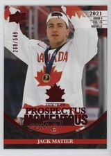 2023 Team Canada Juniors Prospectus Momentous Electric Red /549 Jack Matier y0i