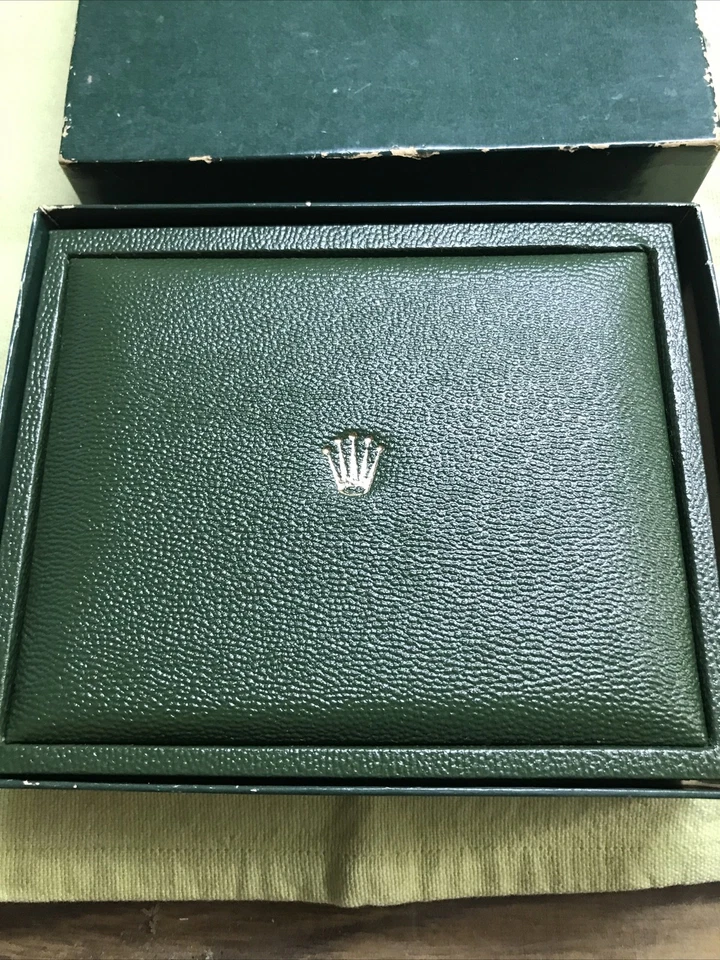 Vintage Auténtico Rolex Años 60 Verde Hombre Caja/Estuche.Para Relojes Correa Cuero Foto 2 de 4
