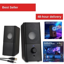ottosing USB-Powered Computer Speakers for Desktop PC - Volume Control