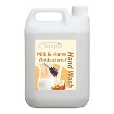 Teepol Milk & Honey Antibacterial Hand Wash Refill 5L Luxury Scented Soft Skin 4.69 per litre