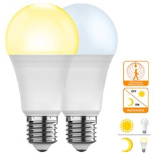 E26/E27 LED Light Bulbs Radar Dusk to Dawn Motion Sensor Bulb Lamp Lighting 1-5X