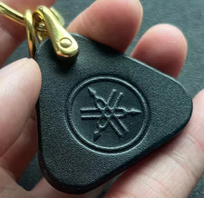 Yamaha Handcrafted Genuine Leather Cowhide Logo Keychain KeyRing