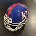 Signed Joe Mortensen #8 Kansas Jayhawks Mini Helmet COA Captain 2008 Orange Bowl — photo 2