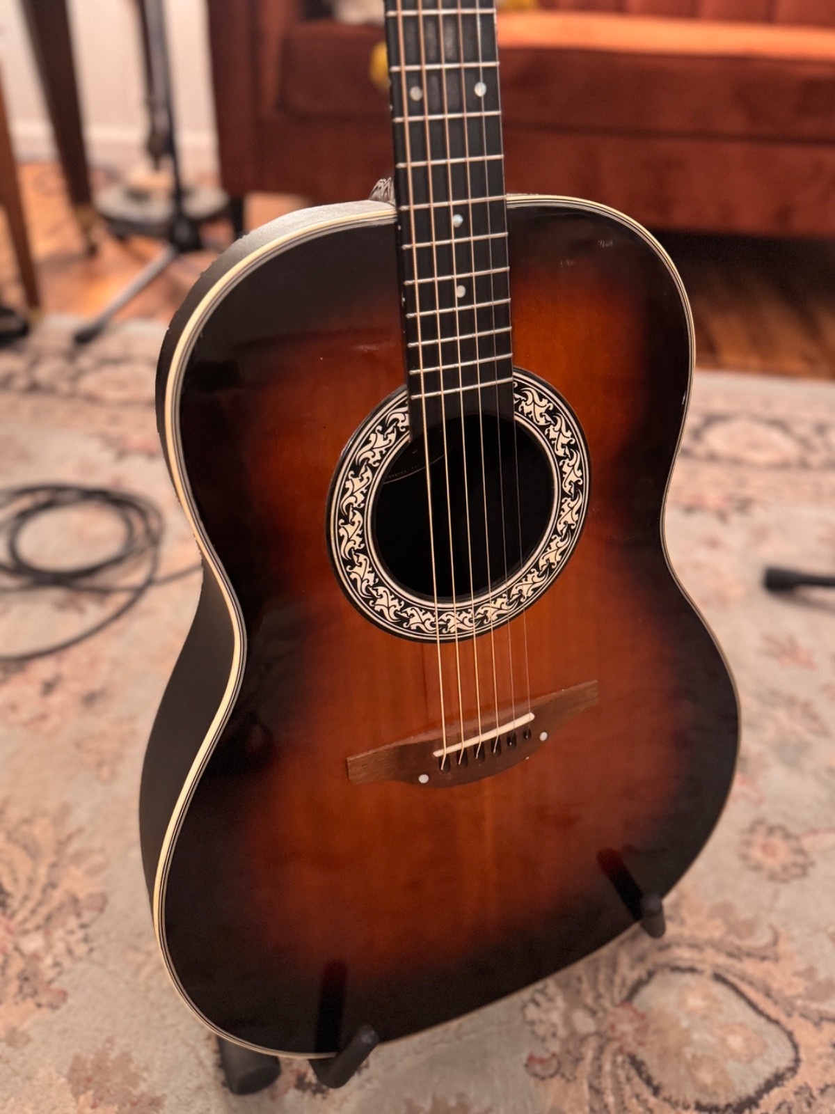 Vintage Ovation Deep bowl Acoustic Guitar USA 1976