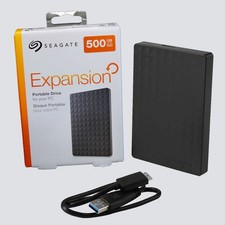 Seagate 500GB Expansion Portable Drive for PC USB Black STEA500400