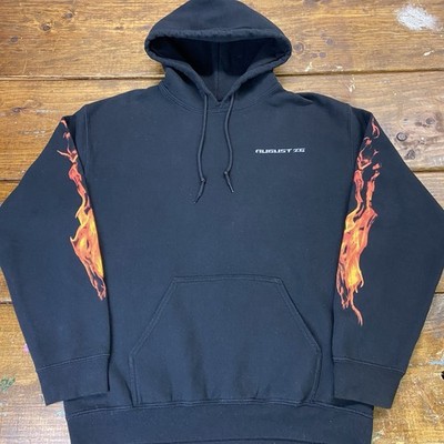 Post Malone August 26th Mixtape Flame Hoodie Size Medium Size Black Rap RARE