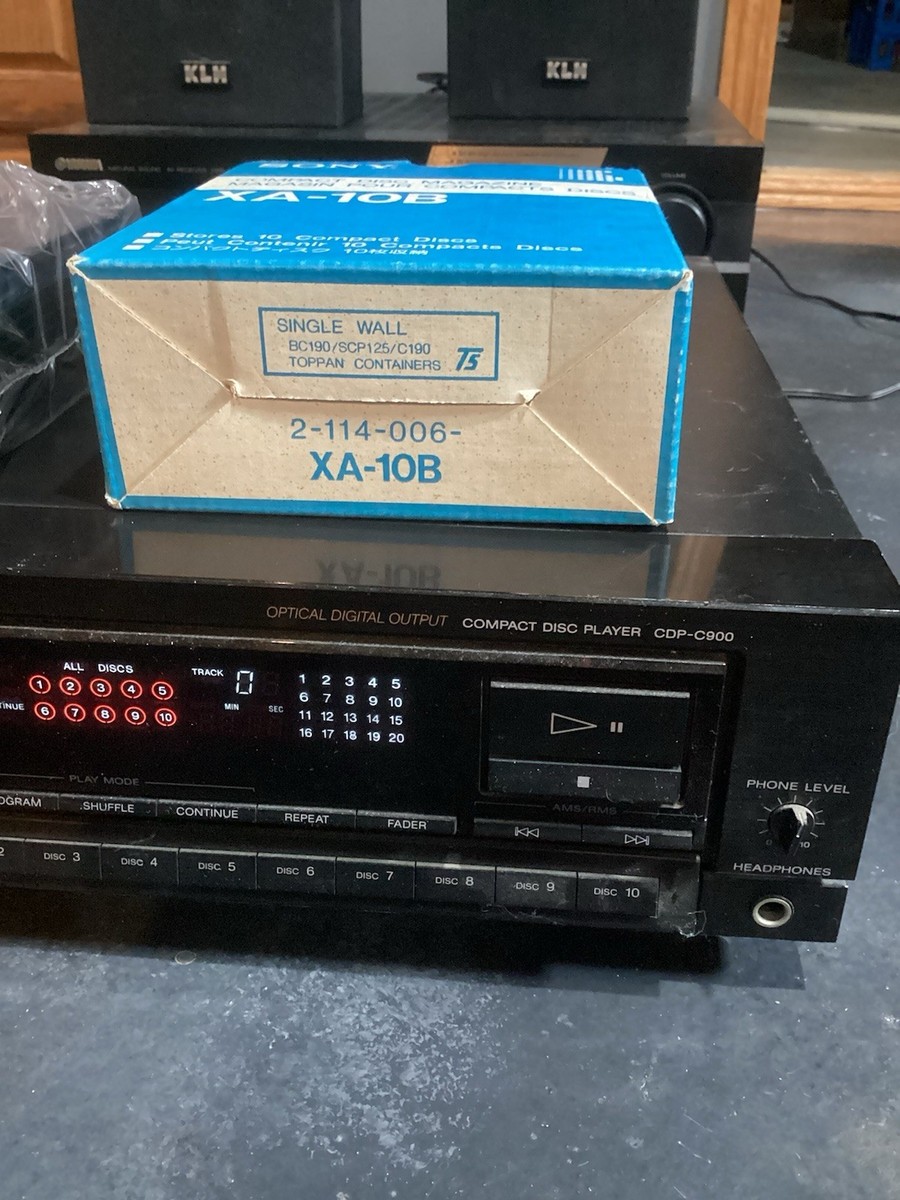 Sony CDP-C900 10-Disc CD Changer Player Tested Works Vintage Audio