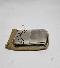 DAVIS WELROD HAND WARMER METAL REFILLABLE POCKET WARMER OLD VINTAGE USED