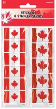 Canada Day Canadian Flag Maple Leaf Holiday Theme Party Favor Scrapbook Stickers